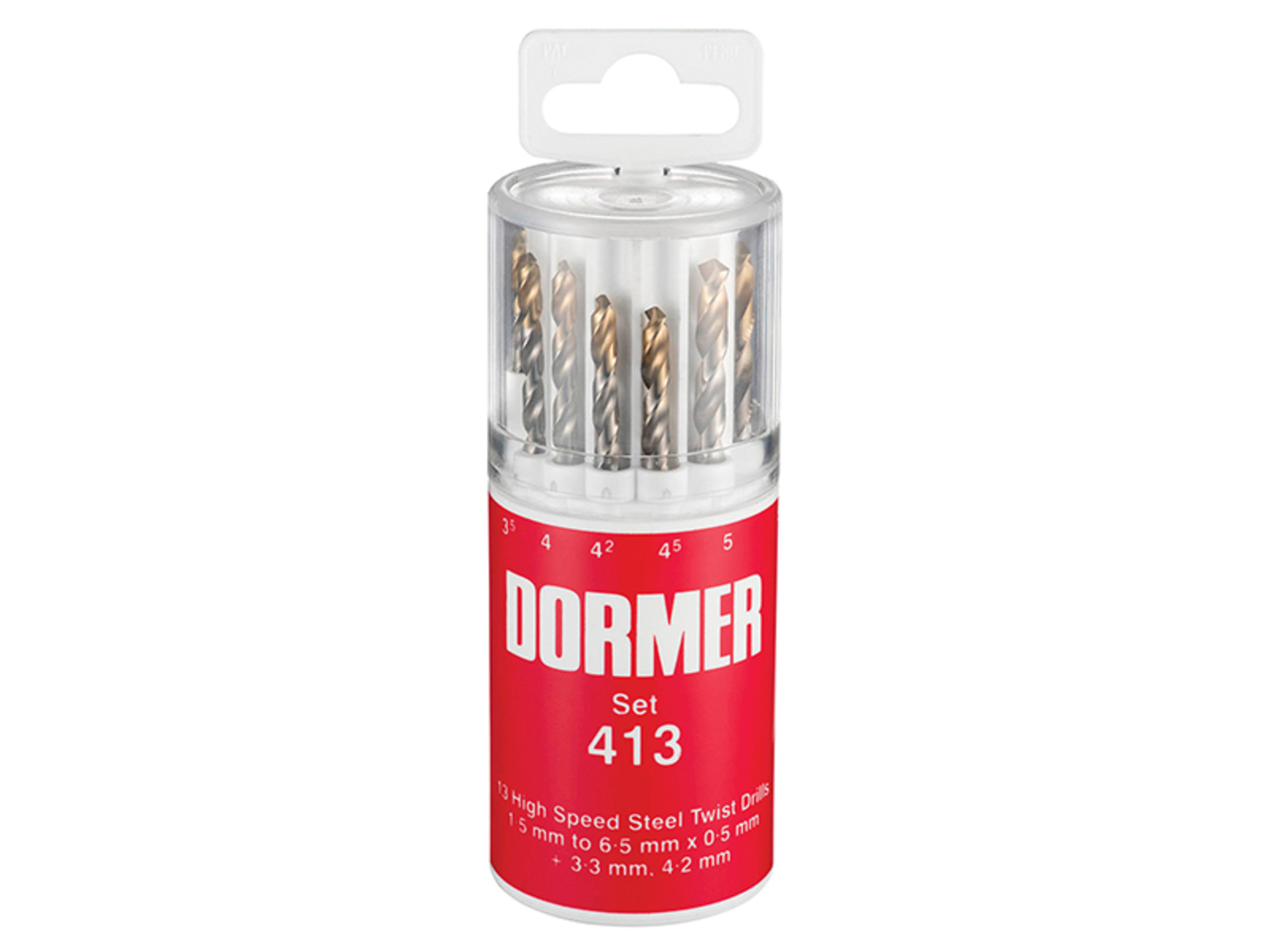 Dormer A094 No.413 HSS TiN Coated Drill Set of 13 1.5- 6.50mm x 0.5mm DORA09441 - Image 4