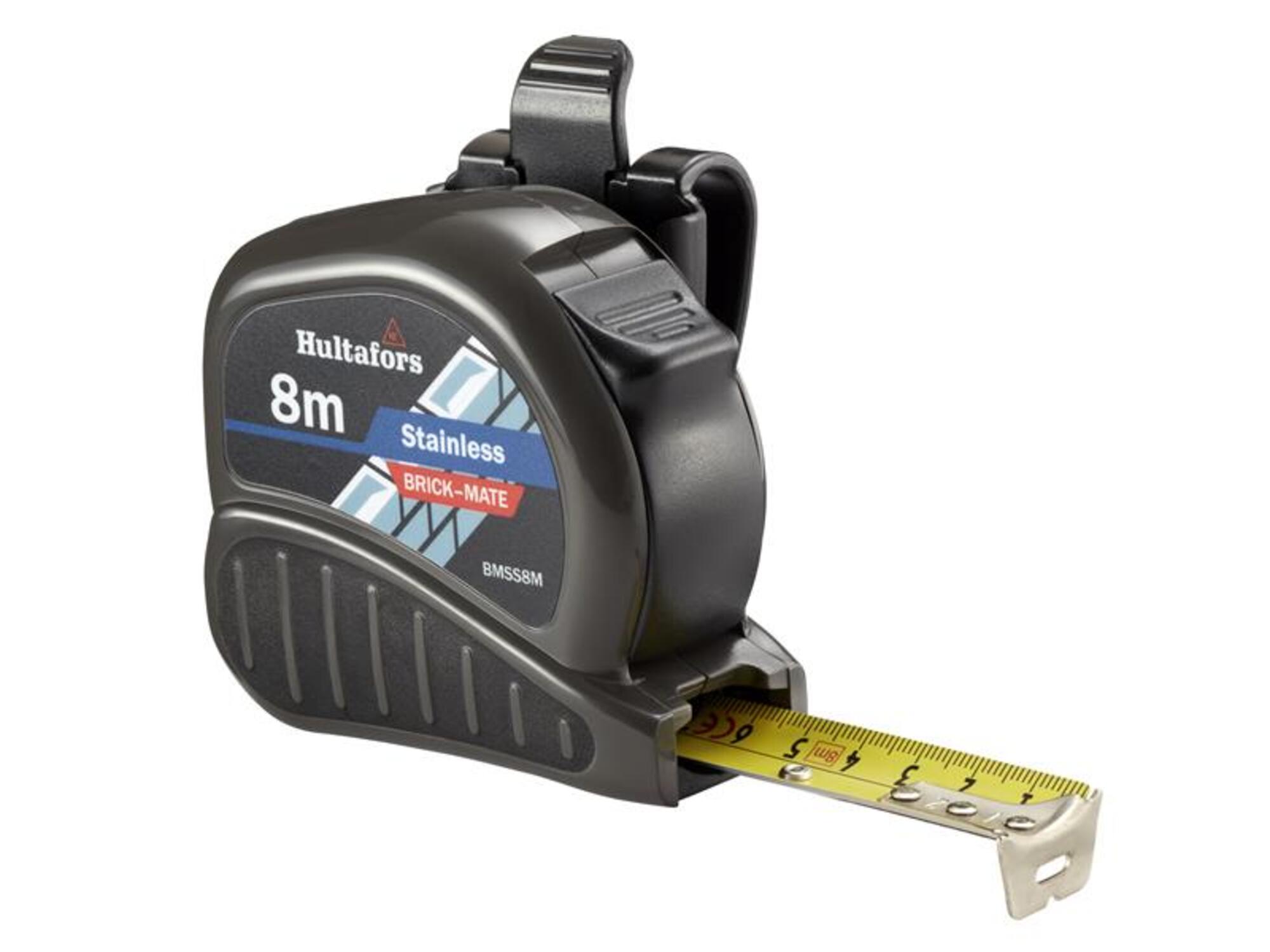 Hultafors Brick Mate Stainless Steel Pocket Tape 8m Metric only HUL352423 - Image 5