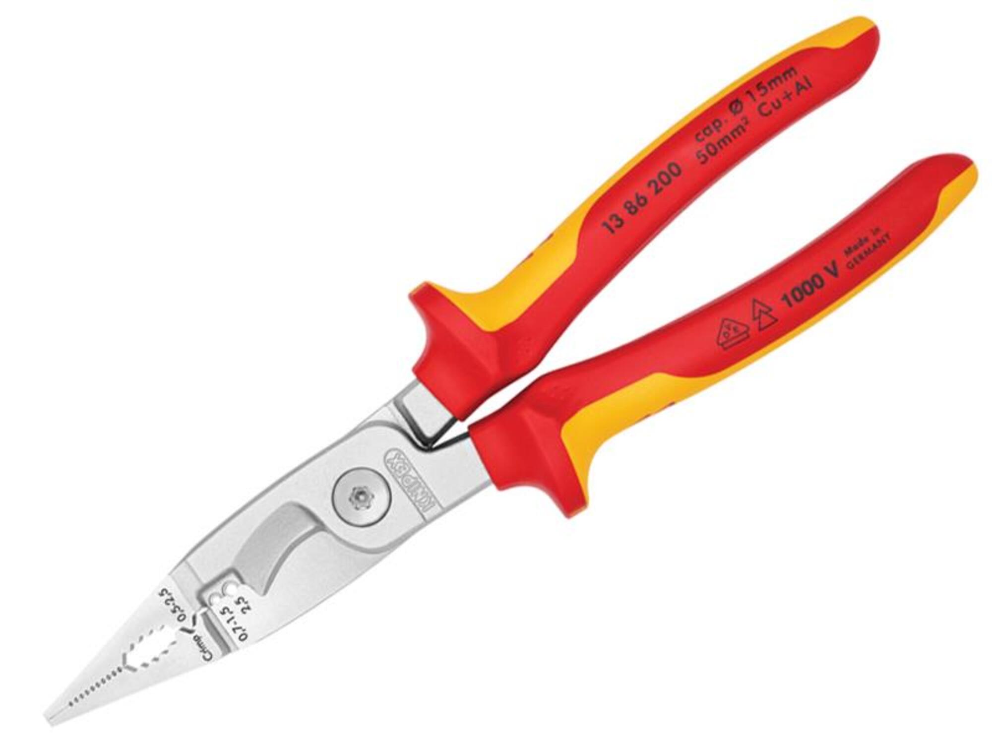 Knipex 13 86 VDE Insulated Electrical Installation Pliers 200mm - Image 5
