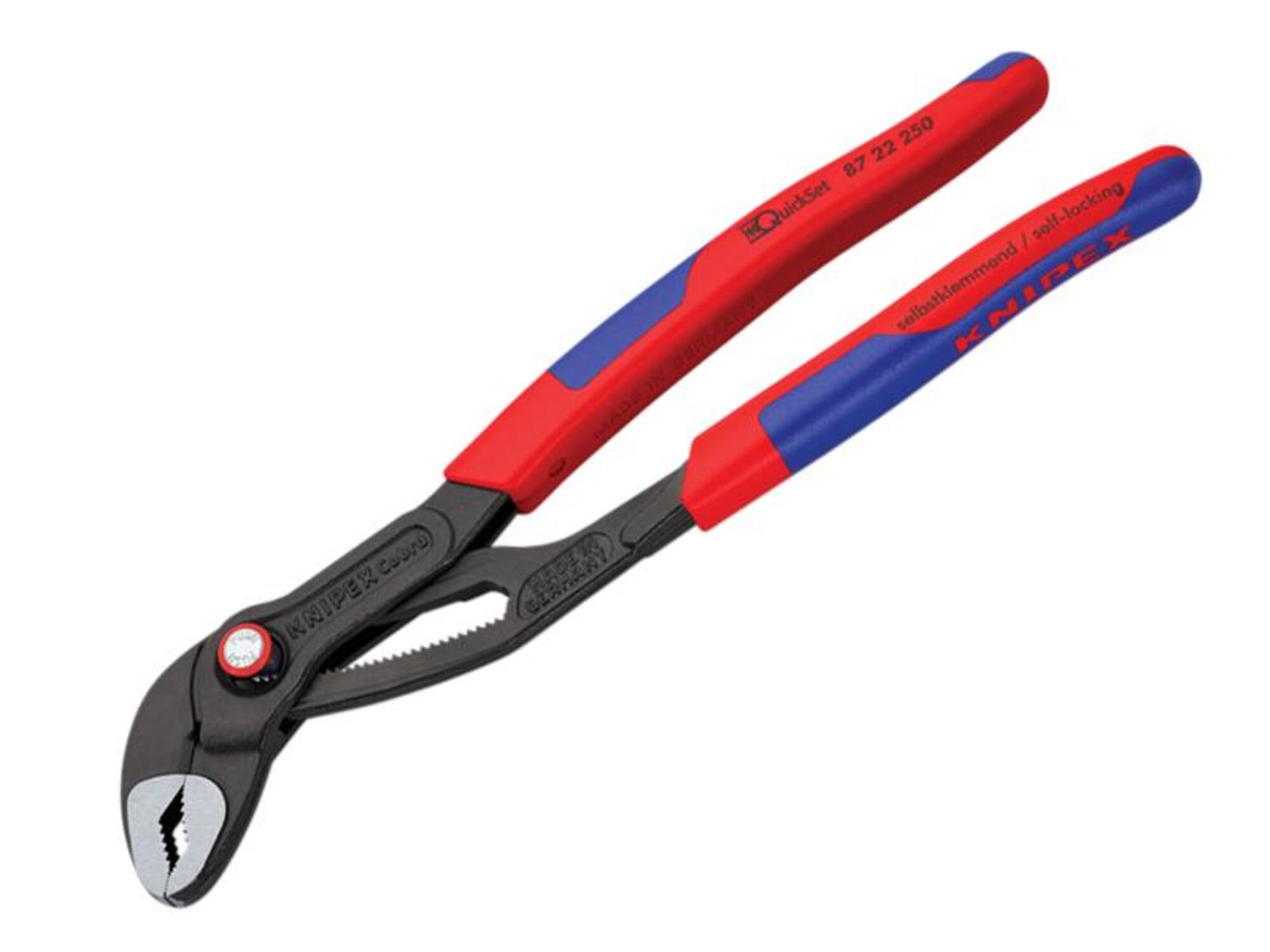 Knipex Cobra Quickset Water Pump Pliers Multi-Component 250Mm - 50Mm Capacity - Grey - Image 4