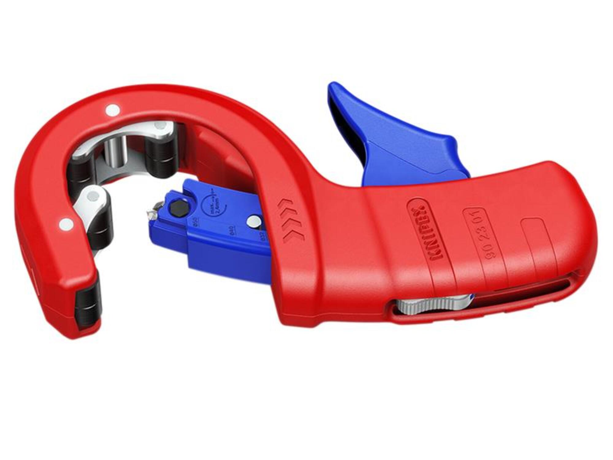 Knipex Pipe Cutter For Plastic Pipe Tube Cuts Up To 50mmØ And Deburrs 90 23 01 - Image 4