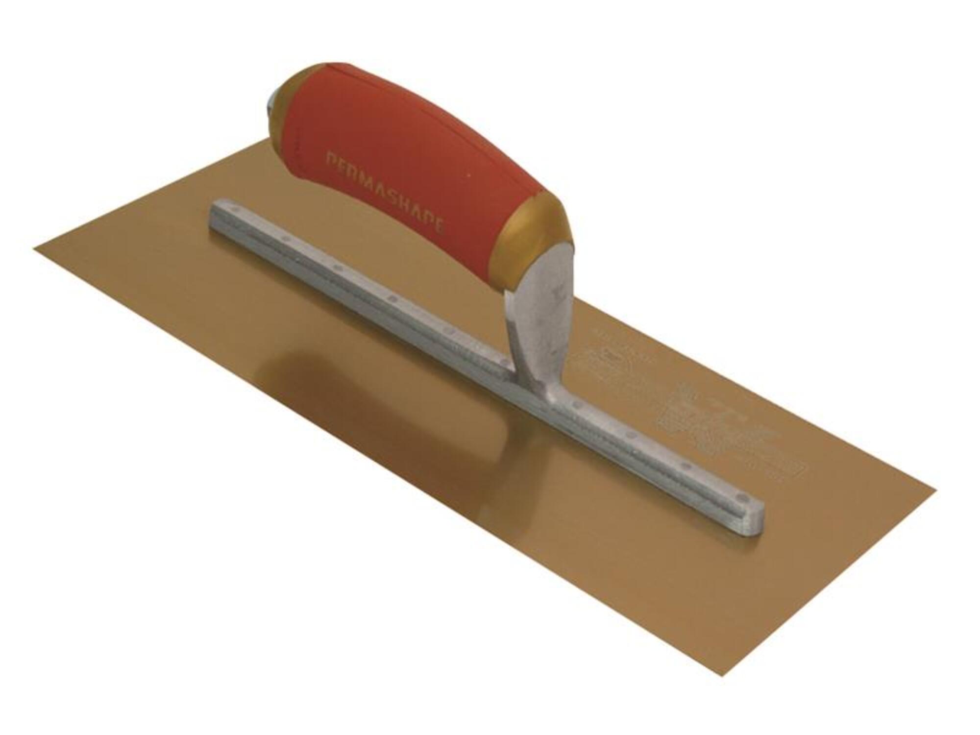 Marshalltown Gold Stainless Steel Pre-Worn Plasterers Trowel - Image 3