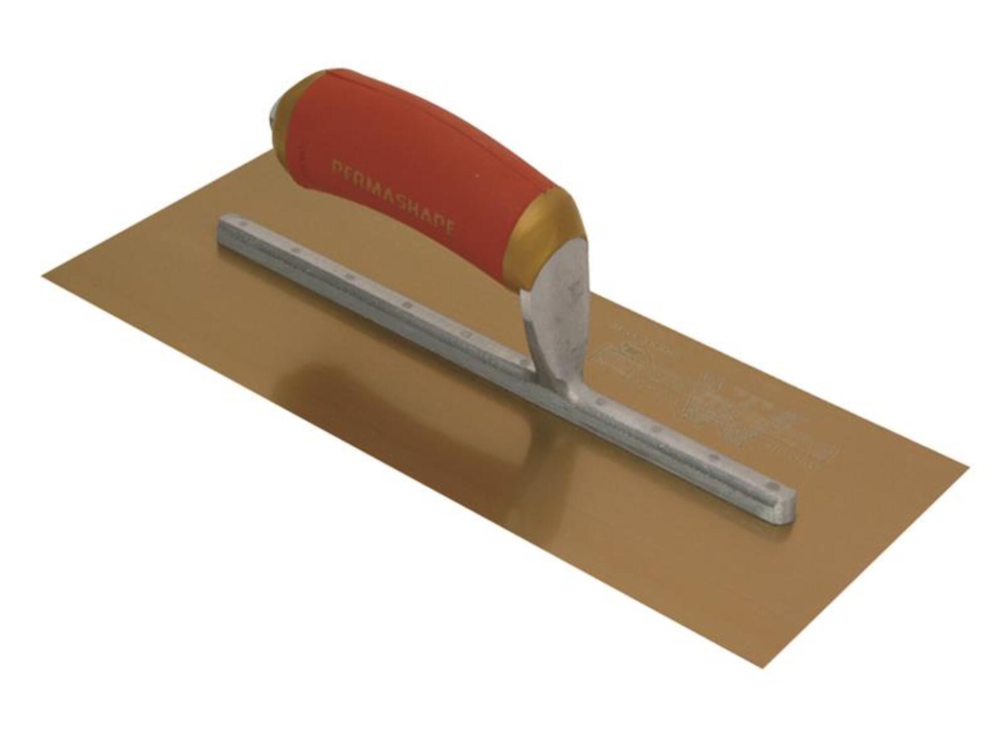 Marshalltown Mpb7gsd Permashape Trowel Gold Stainless Steel 12" X 5" Durasoft Handle - Image 2