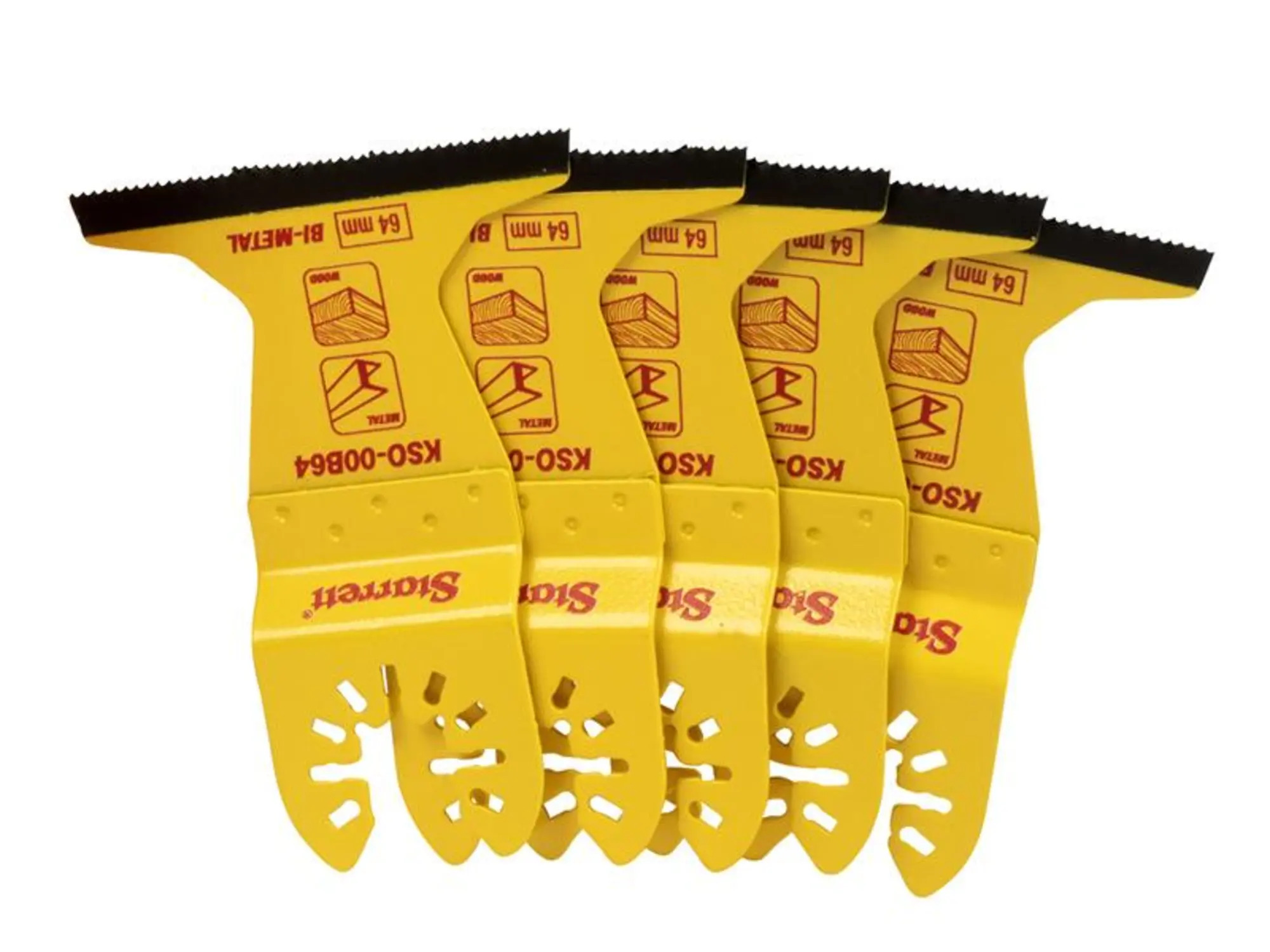Starrett Kso-00B64-5 Kso-00B64-5 Flat-Sided Bi-Metal Oscillating Blade 40 X 64Mm X 18 Tpi Pack Of 5 - Image 2