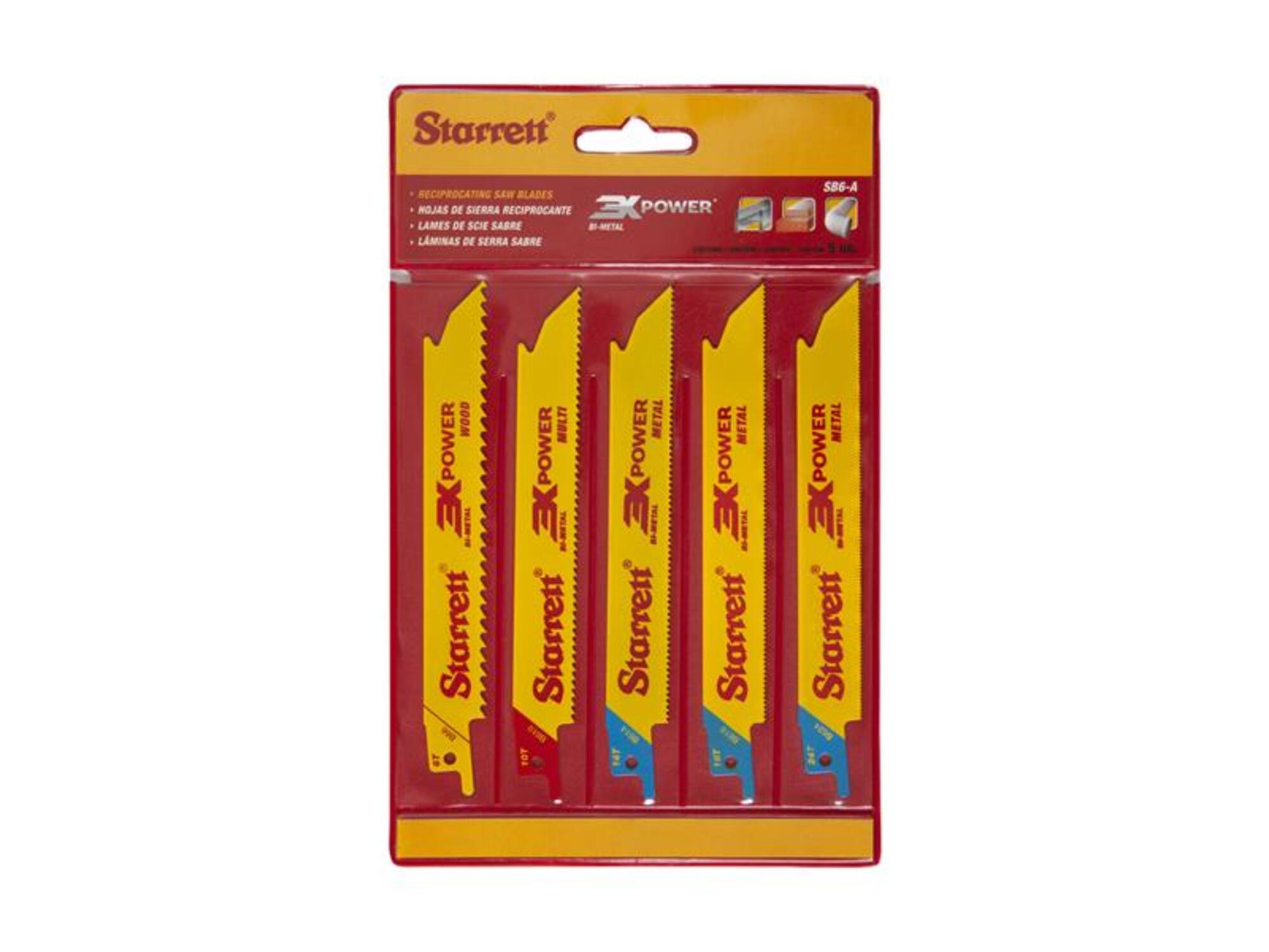 Starrett Sb6-A Reciprocating Blade Kit, 5 Piece Sb6-A - Image 3