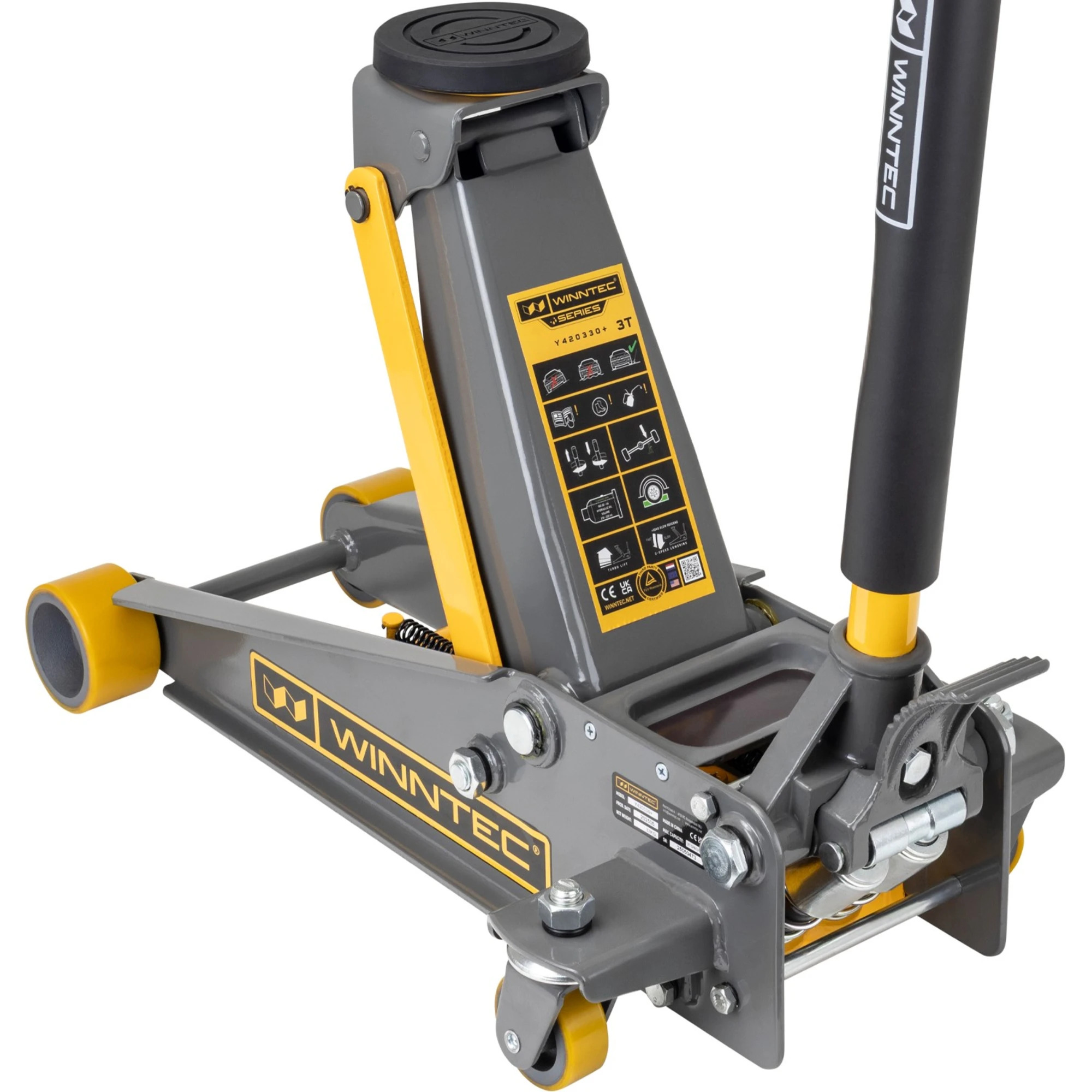 Sip Industrial Products Limited Winntec® +Series 3 Ton Turbo Lifter Trolley Jack 09713 - Image 2