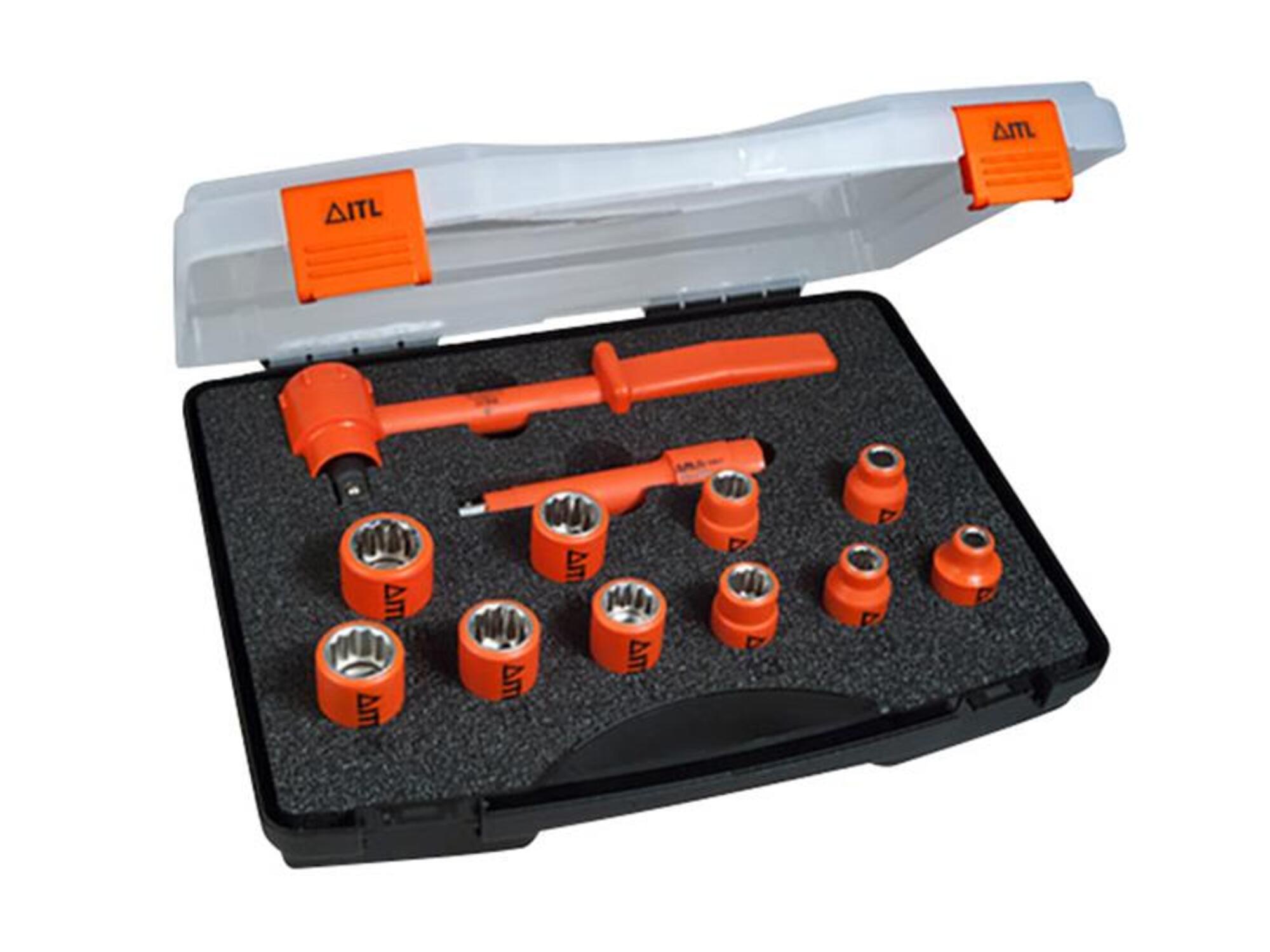 Itl 12-Piece Insulated Socket Set With Safe Reversible Ratchet For Electrical Work - Image 3