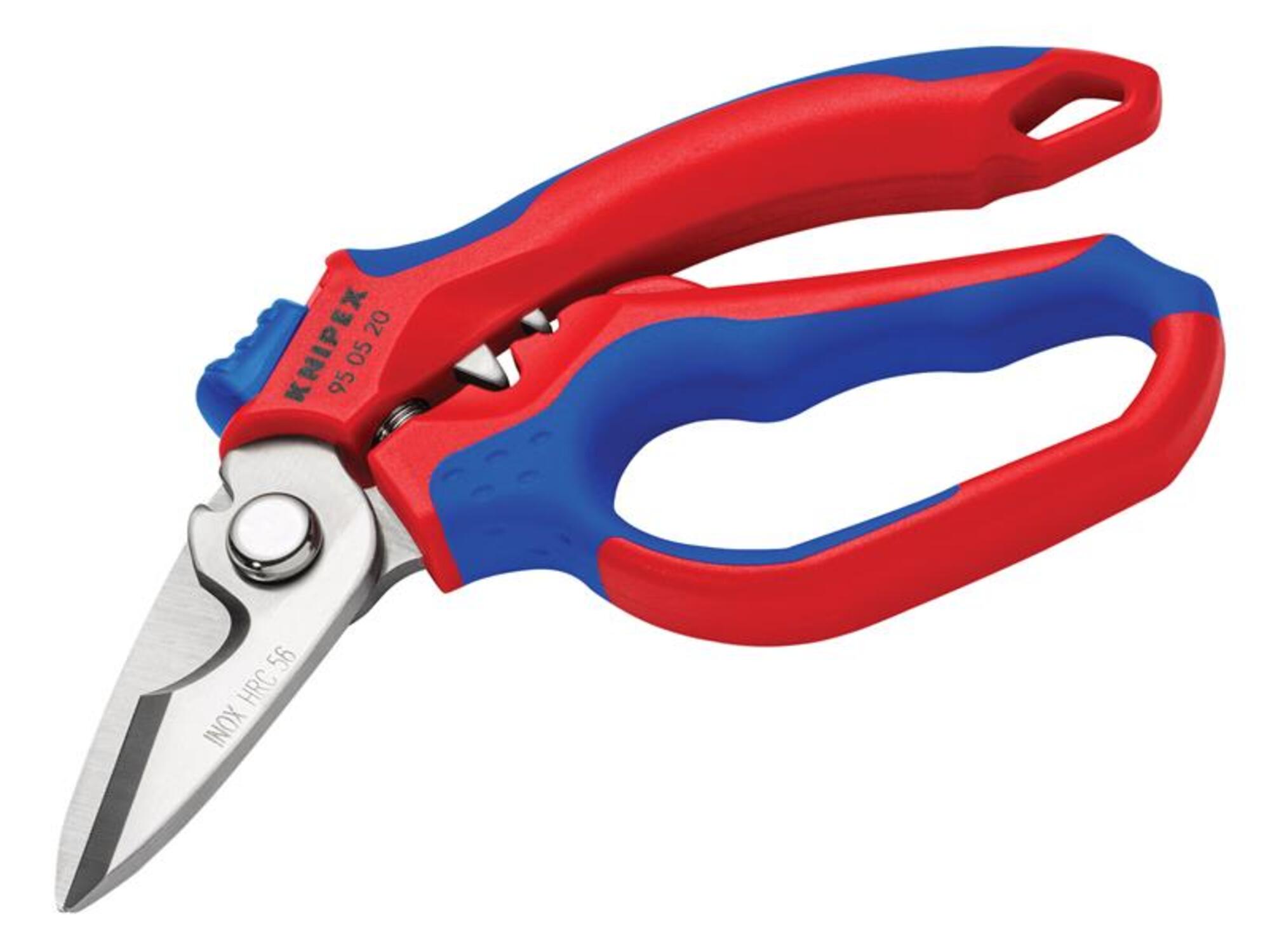 Knipex Angled Electricians Shears Scissors 160mm Multi Component Grip 95 05 20SB - Image 3